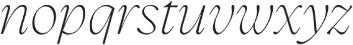 Charlea Thin Italic otf (100) Font LOWERCASE