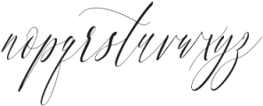 Charlotte Calligraphy Slant otf (400) Font LOWERCASE