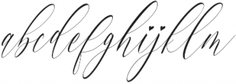 Charlotte Calligraphy Slant ttf (400) Font LOWERCASE