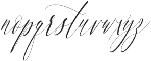 Charlotte Calligraphy Slant ttf (400) Font LOWERCASE