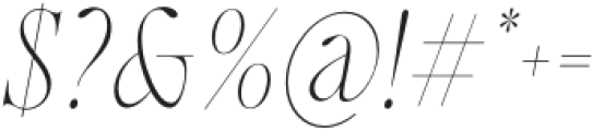 Charm Mirage Condensed Italic otf (400) Font OTHER CHARS