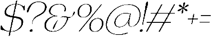 Charman Thin Italic otf (100) Font OTHER CHARS