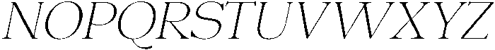 Charman Thin Italic otf (100) Font UPPERCASE