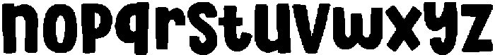 Charming Chunky otf (400) Font LOWERCASE