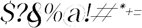 Charon Smith Italic otf (400) Font OTHER CHARS