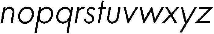 Charrow Regular Italic otf (400) Font LOWERCASE