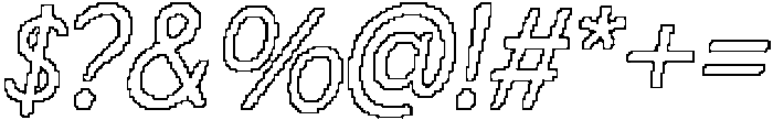 Charsey Pixel Outline otf (400) Font OTHER CHARS