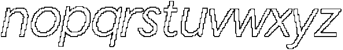 Charsey Pixel Outline otf (400) Font LOWERCASE
