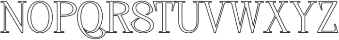 Chavler Outline otf (400) Font UPPERCASE