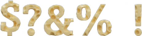 Cheese 3D Regular otf (400) Font OTHER CHARS