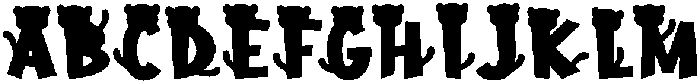 Cheetah Flock Regular otf (400) Font UPPERCASE
