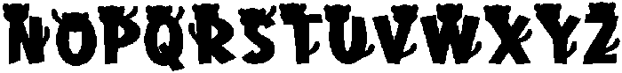 Cheetah Flock Regular otf (400) Font UPPERCASE