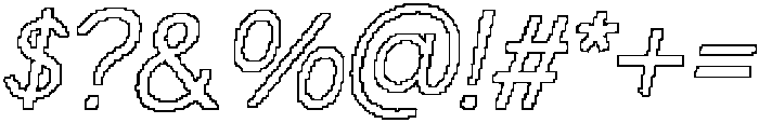 Chemian Pixel Outline otf (400) Font OTHER CHARS