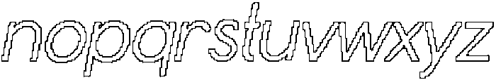 Chemian Pixel Outline otf (400) Font LOWERCASE