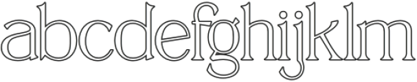 CheratyOutline-Regular otf (400) Font LOWERCASE