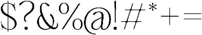 Cherié Serif Thin ttf (100) Font OTHER CHARS