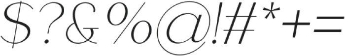 Cherla Italic Italic otf (400) Font OTHER CHARS