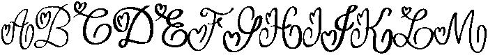 Cherry Darling Regular otf (400) Font UPPERCASE