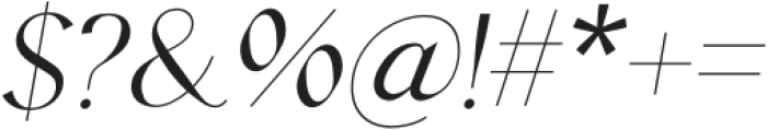 Chiffon Italic otf (400) Font OTHER CHARS