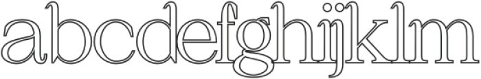 Chilia Outline otf (400) Font LOWERCASE