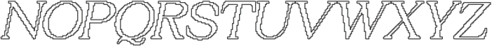 Chilia Pixel Outline otf (400) Font UPPERCASE