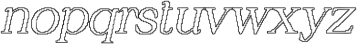 Chilia Pixel Outline otf (400) Font LOWERCASE