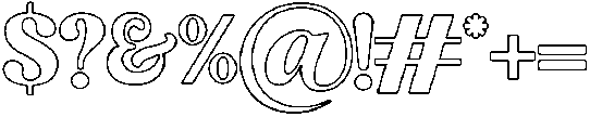Chill Club Outlined otf (400) Font OTHER CHARS