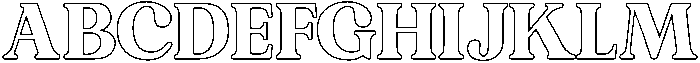 Chill Club Outlined otf (400) Font UPPERCASE