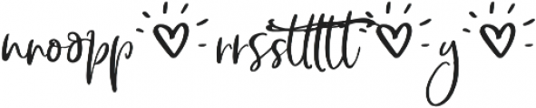 Chin up Buttercup Extrachar otf (400) Font LOWERCASE