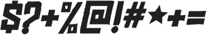 Chinese Rocks Bold Italic otf (700) Font OTHER CHARS
