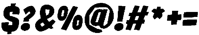 ChipShopBoldItalic otf (700) Font OTHER CHARS