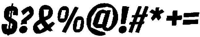 ChipShopItalic otf (400) Font OTHER CHARS