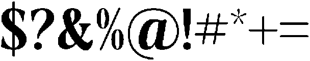 Choarll otf (400) Font OTHER CHARS
