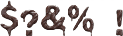 Chocolate 3D Regular otf (400) Font OTHER CHARS