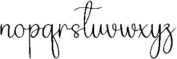 Chocolate Regular otf (400) Font LOWERCASE