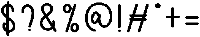 Chocolate Regular otf (400) Font OTHER CHARS