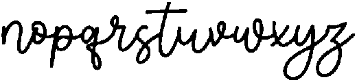 Chocolate Regular otf (400) Font LOWERCASE