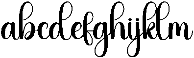 Chocolate Regular otf (400) Font LOWERCASE