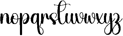 Chocolate Regular otf (400) Font LOWERCASE