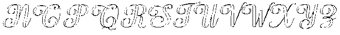 Chocolate Strawberry Outline Slant 10 Regular otf (400) Font UPPERCASE
