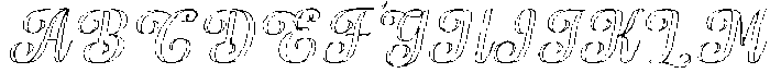 Chocolate Strawberry Outline Slant 12 Regular otf (400) Font UPPERCASE