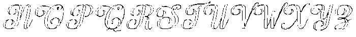 Chocolate Strawberry Outline Slant 12 Regular otf (400) Font UPPERCASE
