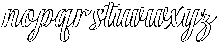 Chocolate Strawberry Outline Slant 16 Regular otf (400) Font LOWERCASE