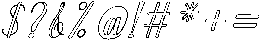 Chocolate Strawberry Outline Slant 18 Regular otf (400) Font OTHER CHARS