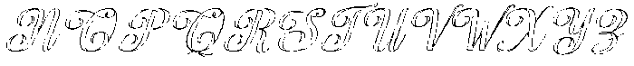 Chocolate Strawberry Outline Slant 20 Regular otf (400) Font UPPERCASE