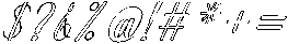 Chocolate Strawberry Outline Slant 24 Regular otf (400) Font OTHER CHARS