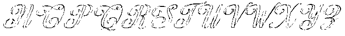 Chocolate Strawberry Outline Slant 24 Regular otf (400) Font UPPERCASE