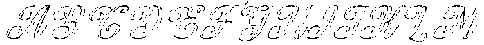 Chocolate Strawberry Outline Slant 26 Regular otf (400) Font UPPERCASE