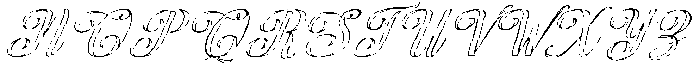 Chocolate Strawberry Outline Slant 26 Regular otf (400) Font UPPERCASE