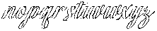 Chocolate Strawberry Outline Slant 26 Regular otf (400) Font LOWERCASE